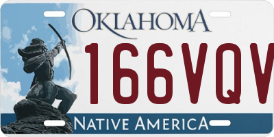 OK license plate 166VQV