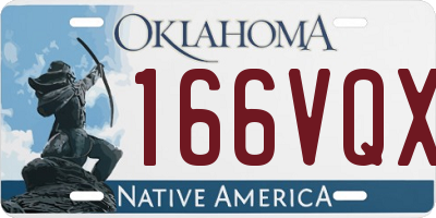 OK license plate 166VQX