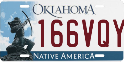 OK license plate 166VQY