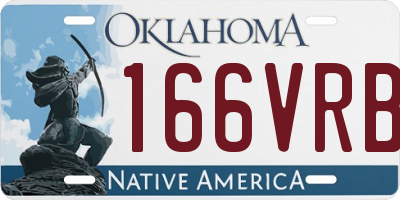 OK license plate 166VRB