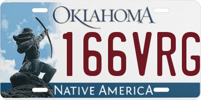 OK license plate 166VRG