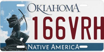 OK license plate 166VRH