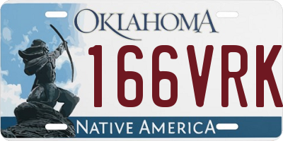 OK license plate 166VRK
