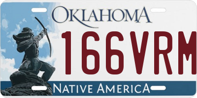 OK license plate 166VRM