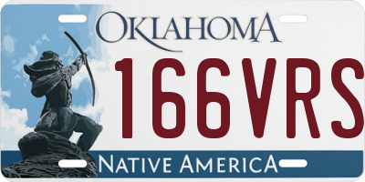 OK license plate 166VRS