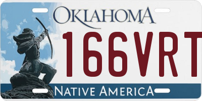 OK license plate 166VRT
