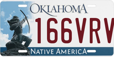OK license plate 166VRV