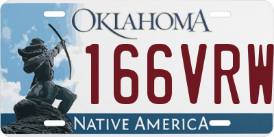 OK license plate 166VRW