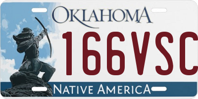 OK license plate 166VSC