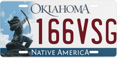 OK license plate 166VSG