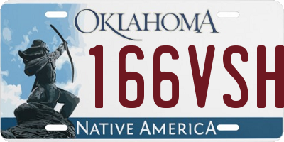OK license plate 166VSH