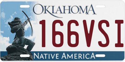 OK license plate 166VSI