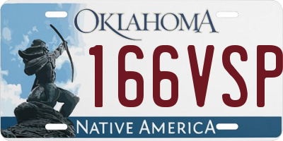OK license plate 166VSP
