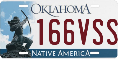 OK license plate 166VSS