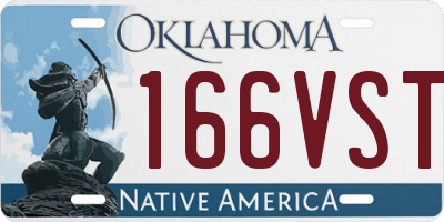 OK license plate 166VST