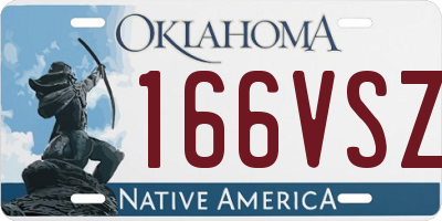 OK license plate 166VSZ