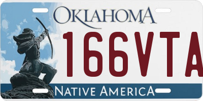 OK license plate 166VTA
