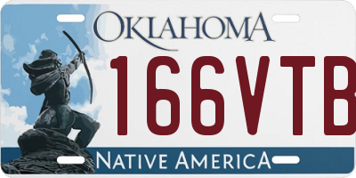 OK license plate 166VTB
