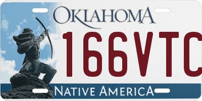 OK license plate 166VTC
