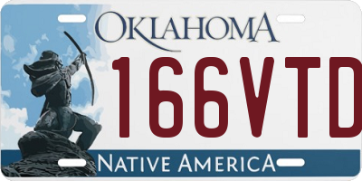 OK license plate 166VTD