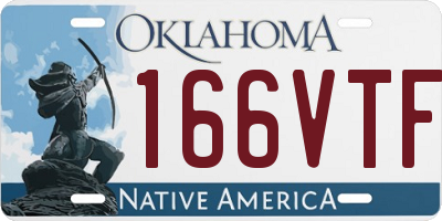 OK license plate 166VTF