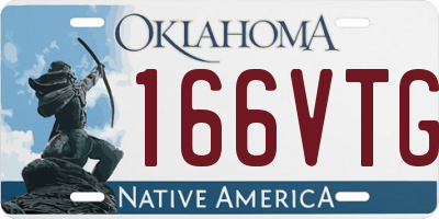 OK license plate 166VTG