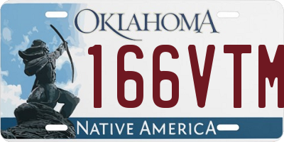OK license plate 166VTM