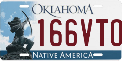 OK license plate 166VTO