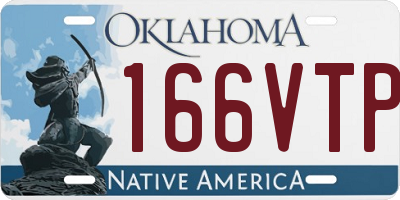 OK license plate 166VTP