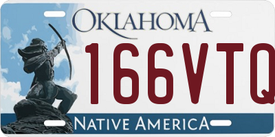 OK license plate 166VTQ