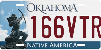 OK license plate 166VTR