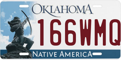OK license plate 166WMQ