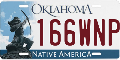 OK license plate 166WNP