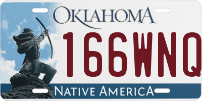 OK license plate 166WNQ