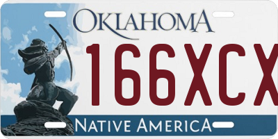 OK license plate 166XCX