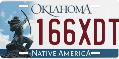OK license plate 166XDT