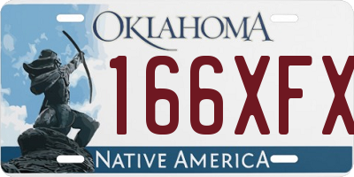 OK license plate 166XFX