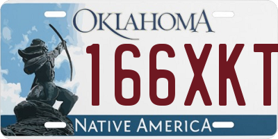 OK license plate 166XKT