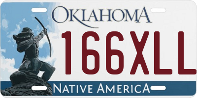 OK license plate 166XLL