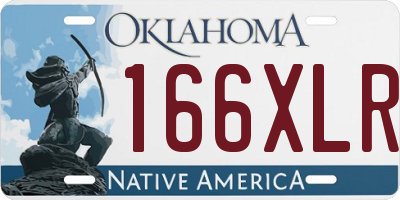 OK license plate 166XLR