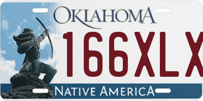 OK license plate 166XLX