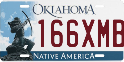 OK license plate 166XMB