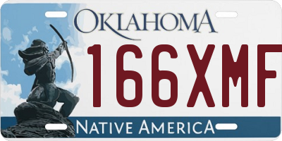 OK license plate 166XMF