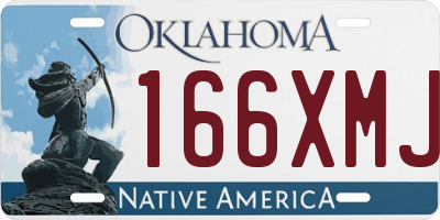 OK license plate 166XMJ