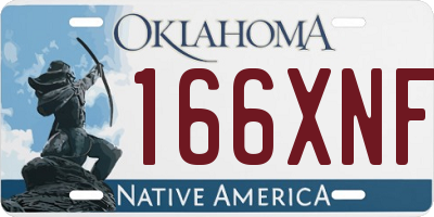OK license plate 166XNF
