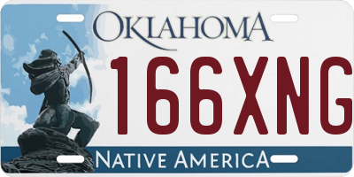 OK license plate 166XNG