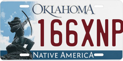 OK license plate 166XNP