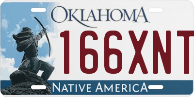 OK license plate 166XNT