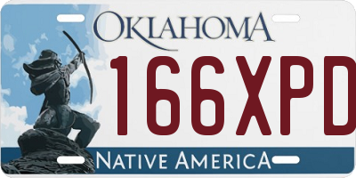 OK license plate 166XPD