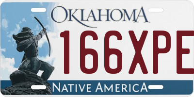 OK license plate 166XPE